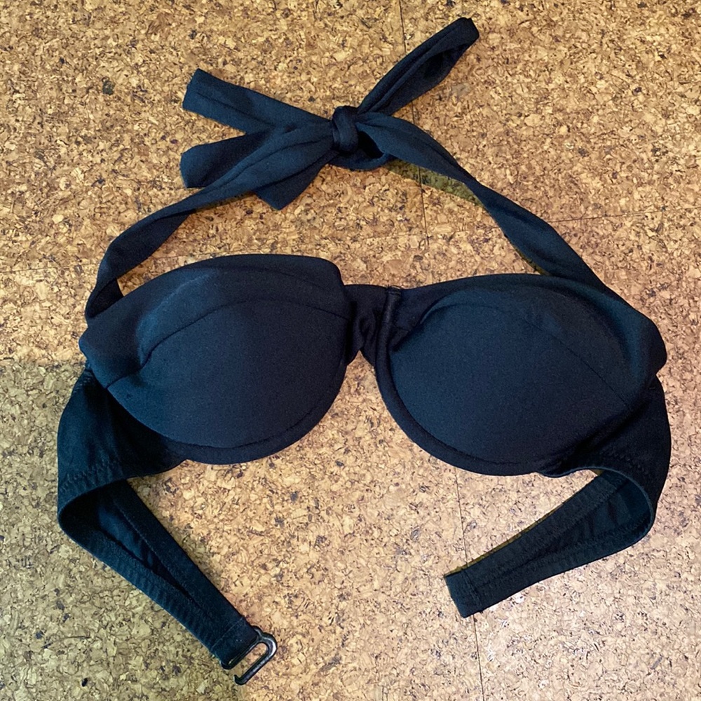 Black JCrew underwire bikini top.